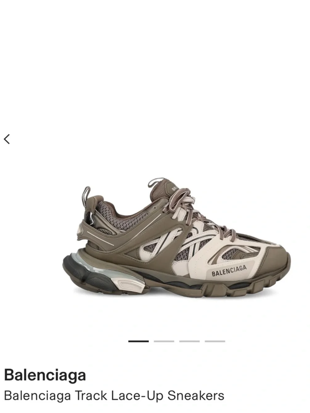 Balenciaga Women’s Layered Track Sneakers in Olive Green and Beige (Authentic)
